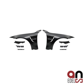 2x Sport Fender Wing Set +Emblem Kit Gloss Black fits for...