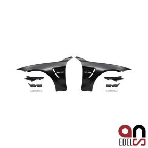 2x Sport Fender Wing Set +Emblem Kit chrome fits for BMW...