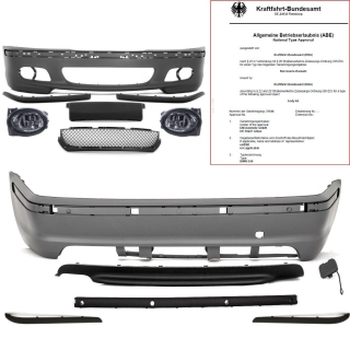 SET SPORT BUMPER SALOON FRONT+REAR FITS ON BMW E46 w/o Series M