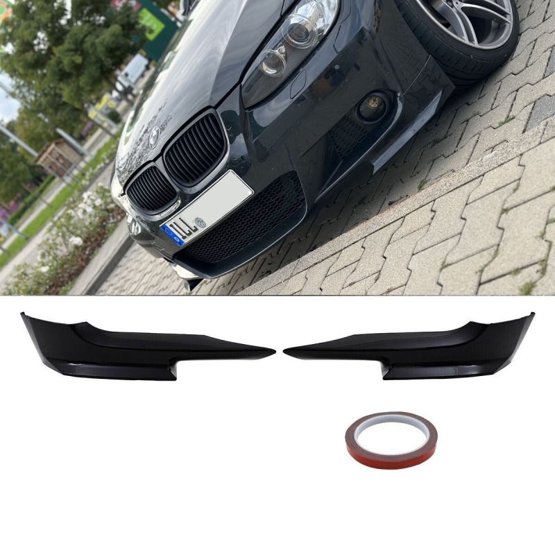 Vorfacelift Satz Flaps Splitter Lippe Spoiler schwarz Glanz passend für BMW  3er E92 E93 Baujahr 06