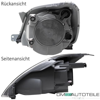 SET Ford Fiesta V MK5 JD Scheinwerfer Rechts Links Klarglas Dunkelgrau H4 01-08
