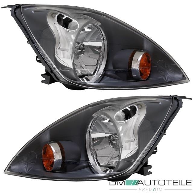 Set Ford Fiesta V MK5 JD Headlights RH + LH Clear Glas Darkgrey OEM H4 ...