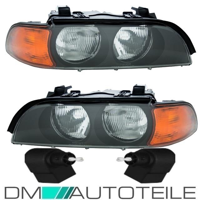 Set BMW E39 headlights left & right 9500 right indicator yellow H7HB