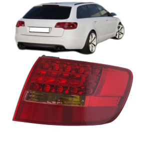 LED Lightbar Design Rückleuchten für Audi A6 4F (C6) Facelift 08-11  Limousine rot/rauch