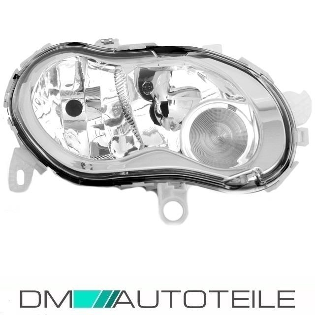 Smart Fortwo Coupe Convertible headlights right 450 H7/H1 incl. Actuator  99-06