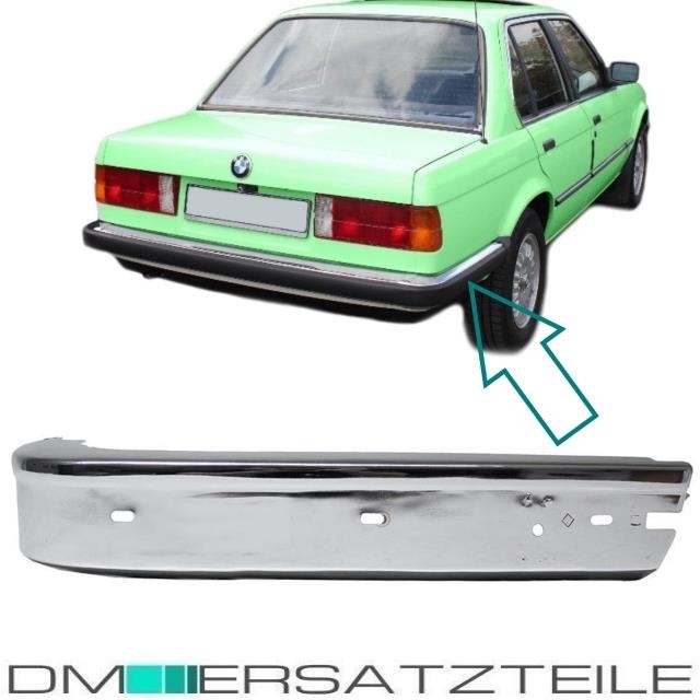 Cabrio > 10/90 > 7/87 Chrom Stoßstange hinten links für BMW 3er E30 Limousine