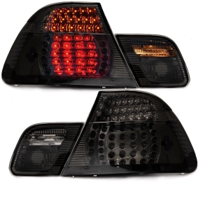 SET COUPE BLACK SMOKED LED REAR LIGHTS TAIL LIGHT FITS ON...