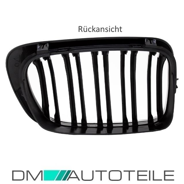 2x Kühlergrill Schwarz Glanz Doppelsteg SET passt für BMW 3er E46 Coupe  Cabrio 99-03 SPORT