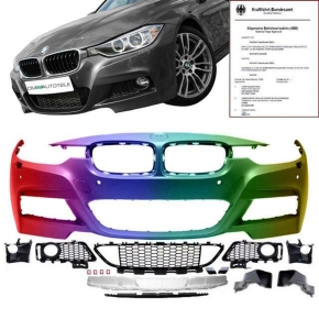 SetPainted Front Bumper Sport SRA+PDC fits for BMW F30...