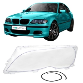 Saloon Estate headlight glass Cover fits on BMW E46...