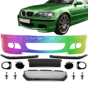 Stoßstange vorne LACKIERT passt für BMW E46 4/5 Türer nicht M-Paket + NSW Smoke