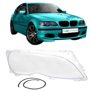 Saloon Estate headlight glass Cover fits on BMW E46...
