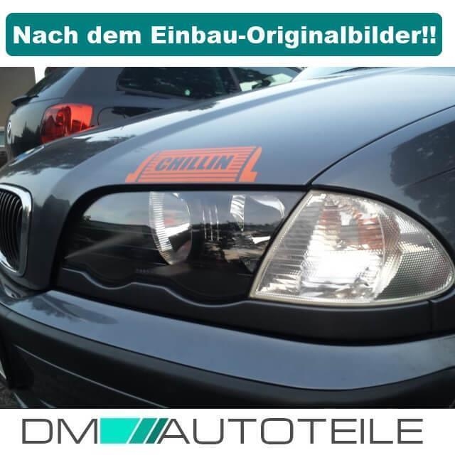 Set Kühlergrill Schwarz Glanz Doppelsteg passt für BMW E46 Limo Touring  Facelift ab 2001-2005 auch