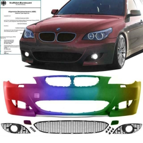 BMW E60 E61 Sport Front Bumper 03-07 for SRA w/o PDC +...
