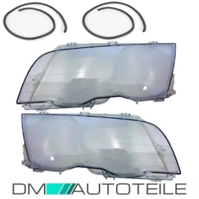 2x Scheinwerfer Glas Set passt f&uuml;r BMW E46 Limousine...