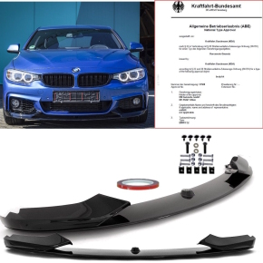 BLACK GLOSS PERFORMANCE fits on BMW F32 F33 F36 Front...