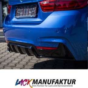 SCHWARZ GLANZ LACKIERT Diffusor Sport Performance passend für BMW 4er F32 F33 F36 M-Paket + ABE*