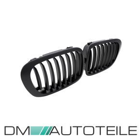 2x Kühlergrill Einzelsteg Grill Schwarz Matt SET passt für BMW 3er E46 Coupe Cabrio 99-03