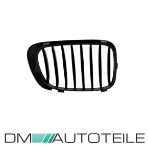 2x Kühlergrill Einzelsteg Grill Schwarz Matt SET passt für BMW 3er E46 Coupe Cabrio 99-03