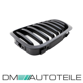 2x Kühlergrill Einzelsteg Grill Schwarz Matt SET passt für BMW 3er E46 Coupe Cabrio 99-03