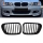 2x Kühlergrill Einzelsteg Grill Schwarz Matt SET passt für BMW 3er E46 Coupe Cabrio 99-03