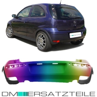 Set LACKIERT Opel Corsa C Stoßstange hinten Bj 03-06 grundiert ohne  PDC(Parkhilfe)