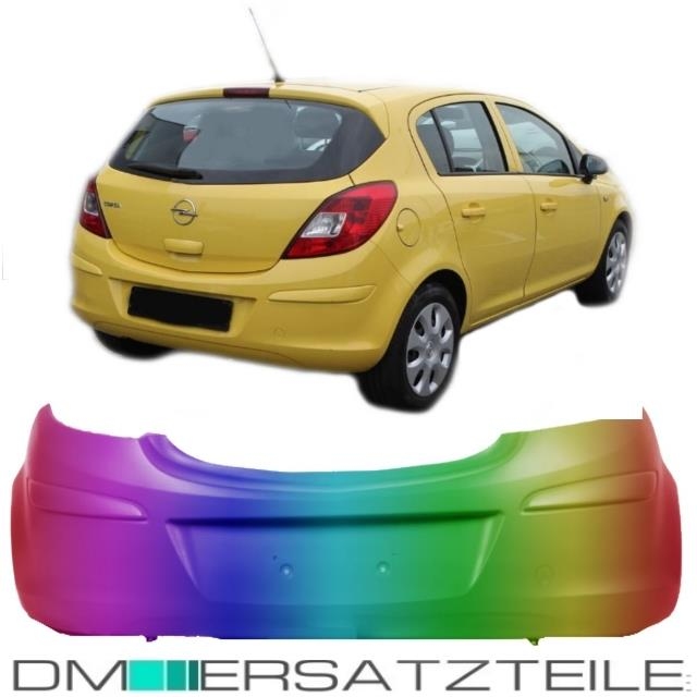 Set PAINTED Opel (Vauxhall) Corsa D Rear Bumper 06-14 primed
