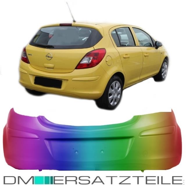 2006-2014 3-türer Opel Corsa D STOßSTANGE hinten NEU in WUNSCHFARBE Lackiert Bj