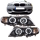 Set Saloon Estate CCFL Angel Eyes headlights H7/H7 black fits on BMW E46 01-05