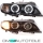 Set Saloon Estate CCFL Angel Eyes headlights H7/H7 black fits on BMW E46 01-05