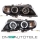 Set Saloon Estate CCFL Angel Eyes headlights H7/H7 black fits on BMW E46 01-05