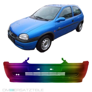 Set Lackiert Opel Corsa B Frontstossstange Bj 97 00 Teilgrundiert Mit Spoiler