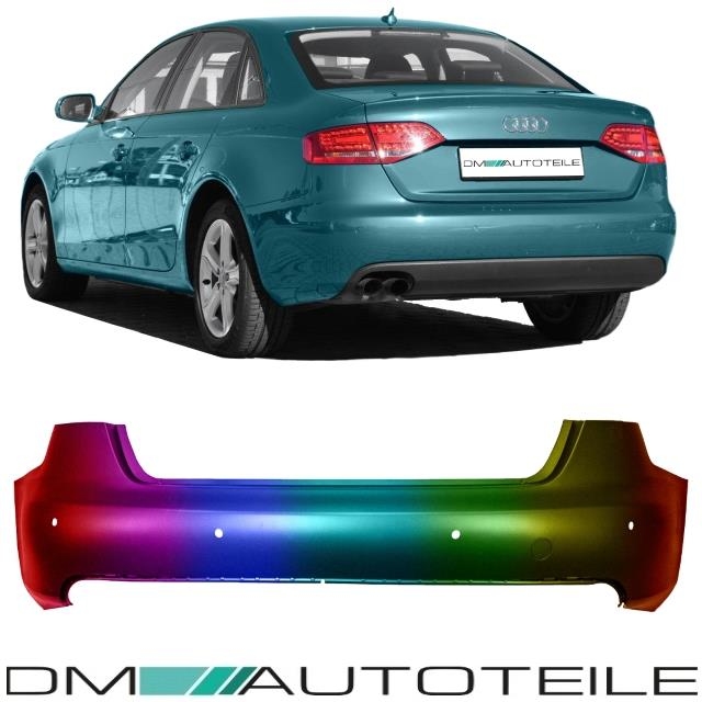 NEW & PAINTED Audi A4 B8 Saloon Rear Bumper for Parking System up 2007-2011