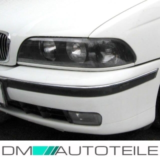 Black headlight cover Xenon lens glass with white indicator for BMW E39 95-00