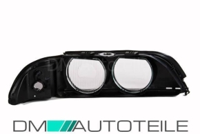 Headlight Cover Lens SET OEM Indicator Smoke Black+SEALS Fits on BMW E39 95-00