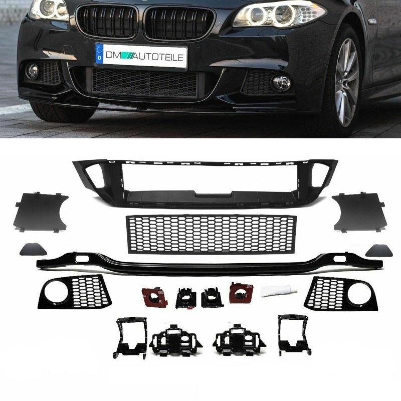 FULL Accessories Set Grille fits on BMW F10 F11 M-Sport Sport-Performance  Front Bumper