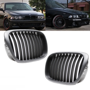2x Grill Kühlergrill Schwarz Seidenmatt passend...