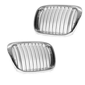 2x Kidney Front Grille Chrome fits on BMW 5-series E39...