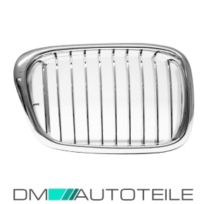 2x Kidney Front Grille Chrome fits on BMW 5-series E39 all Models + M M5 95-03