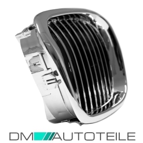 2x Kidney Front Grille Chrome fits on BMW 5-series E39 all Models + M M5 95-03