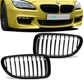 BizTech ® Clip In Kühlergrill Einsätze kompatibel mit BMW Serie 6 F06 F12  F13 G32 Motorhaube Nierenstreifen (G32 6GT 2021-up 8-Balken)