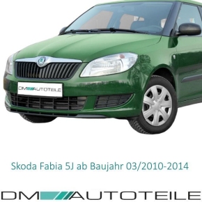 passt für Skoda Roomster Fabia 5J (542) Facelift Kühlergrill schwarz ab Baujahr 2010-2015
