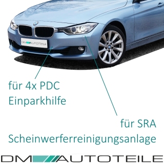 Stoßstange vorne für 4x PDC für SRA Stoßfänger passend für BMW F30 F31 ab 11-15