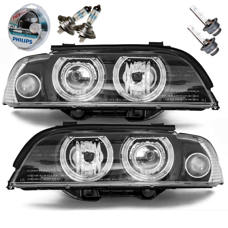 Set BMW 5er E39 Angel Eyes Xenon headlights + Philips X ...