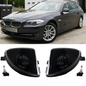 Set Fog Lights Black smoked + H8 Bulbs fits on Standard...