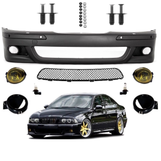 SET Sport STOßSTANGE vorne PDC passt für BMW E39 nicht M5 M +NSW Gelb+NIETEN+ABE
