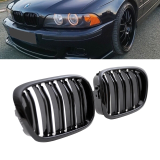 SET Sport Kidney Front Grille Dual Slat Black fits BMW E39 all Models 95-04 + M