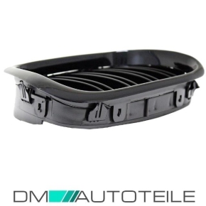 SET Sport Kidney Front Grille Dual Slat Black fits BMW...