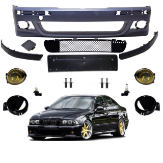 SET Sport STOßSTANGE vorne passt für BMW E39 nicht M5 M +Nebel Gelb+NIETEN+*ABE