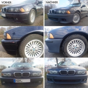 BMW 5-Series E39 Sport Front Bumper  w/o SRA+PDC +Fogs Yellow for M5 +Clips +TÜV